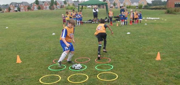 Noughts and Crosses football practice